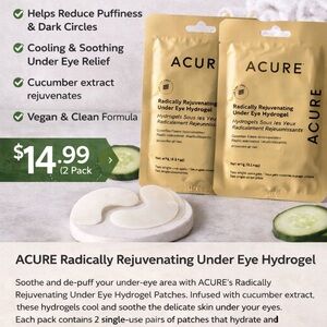 ACURE Radically Rejuvenating Under Eye Hydrogel Patches - Gold